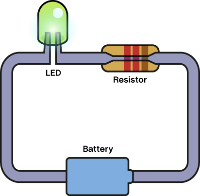 Diagram showing the layout of the circuit.